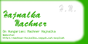 hajnalka machner business card